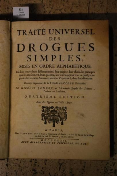 LEMERY (Nicolas). TRAITÉ UNIVERSEL DES DROGUES...