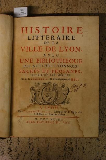 COLONIA (P. de). HISTOIRE LITTÉRAIRE DE LA...
