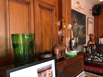 Seau à champagne, objets en cuivre 