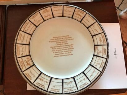 Assiette commémorative du diner des étoiles...