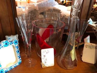 seaux et flûtes à champagne 