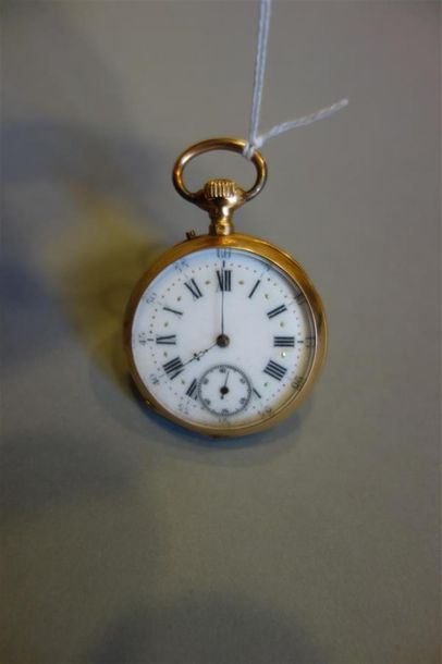 Montre de gousset en or jaune 18K (750/oo),...
