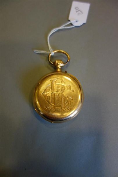 Montre de gousset en or jaune 18K (750/oo),...