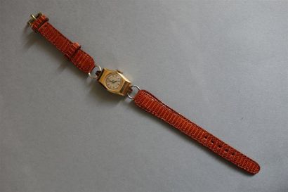 Montre de dame en or jaune 18K (750/oo),...