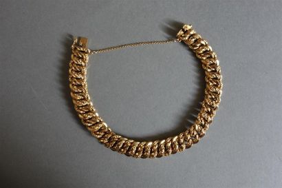 Bracelet en or jaune 18K (750/oo) maille...