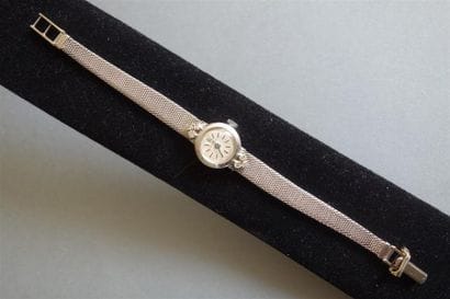 EVIANA : Montre de dame en or gris 18K (750/oo)...