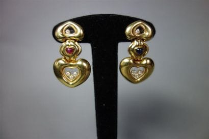 CHOPARD : Paire de clips d'oreilles en or...