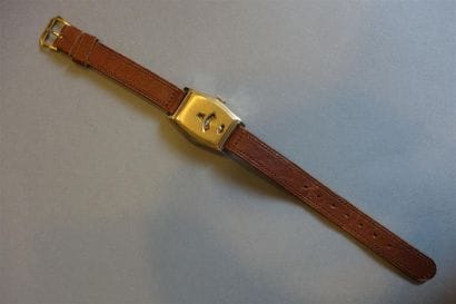 Montre en or 18K (750/oo) de deux tons, le...