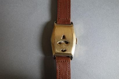 Montre en or 18K (750/oo) de deux tons, le...