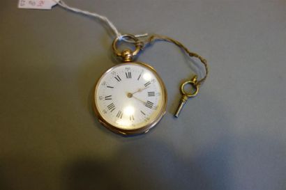 Montre de gousset en or jaune 18K (750/oo),...