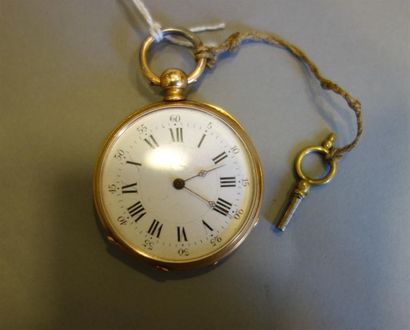 Montre de gousset en or jaune 18K (750/oo),...