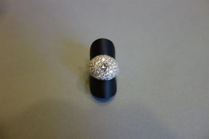 Bague Jonc bombée en or 18K (750/oo) de deux...