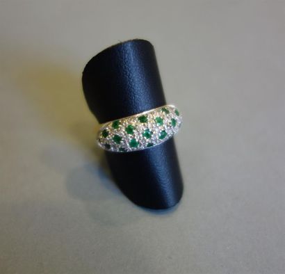 Bague Jonc bombé en or 18K (750/oo) de deux...