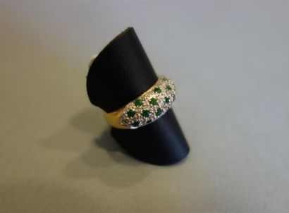 Bague Jonc bombé en or 18K (750/oo) de deux...