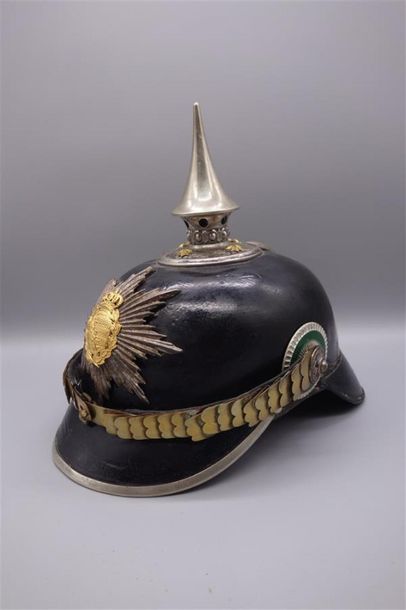 EMPIRE ALLEMAND. SAXE. CASQUE A POINTE. OFFICIER...