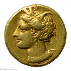 ZEUGITANIE - CARTHAGE
STATERE EN ELECTRUM...