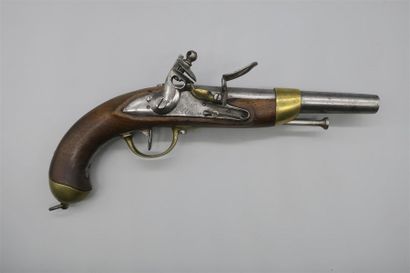 FRANCE. PISTOLET modèle 1816, platine gravée...