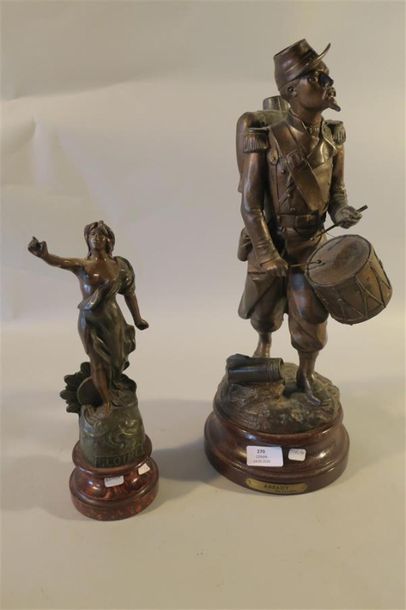FRANCE. STATUETTE. L'ASSAUT. TAMBOURG DU...