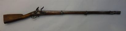 FRANCE. FUSIL à silex AN IX bois signé 