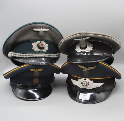 ALLEMAGNE. 2°GUERRE. CASQUETTES, copies,...