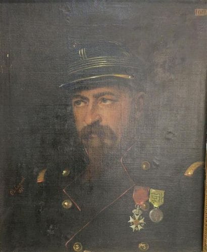 FRANCE. PORTRAIT OFFICIER 2°EMPIRE/GUERRE...