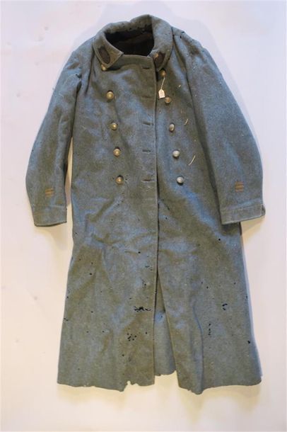 FRANCE. DOUANES. MANTEAU D'OFFICIER BLEU...