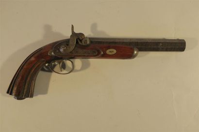 FRANCE. PISTOLET D'OFFICIER, à percussion,...