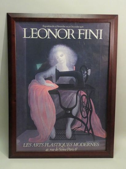 Affiche offset en couleurs encadrée LEONOR...