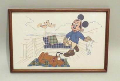 DONALDSON. Minnie et Pluto. Offset en couleurs...