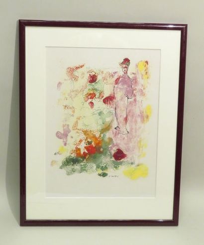 D'AVRIL (Xxème). Personnage. Aquarelle et...
