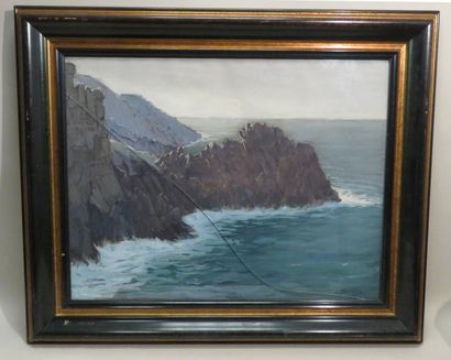 Frederic CHAUVEAU (1877-1963). Bord de falaises...