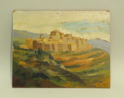 Louis SUIRE (1899-1987). Village provençal....