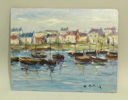 Bruno RETAUX (né en 1947). Le Port de Douarnenez....