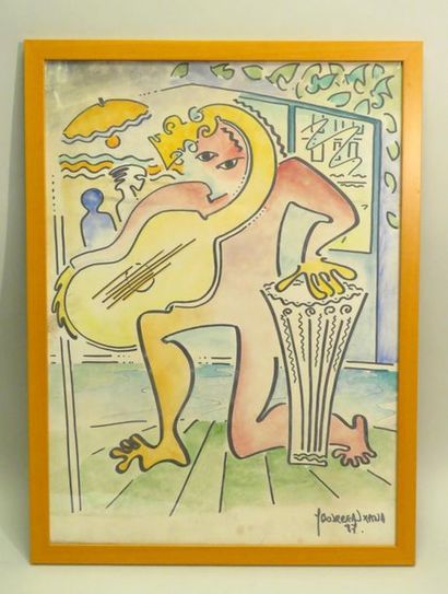 XANA (né en 1959). Composition, 1987. Lithographie...