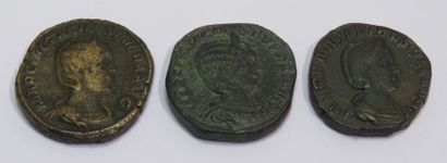 ROME

Ensemble de trois sesterces d'Otacilia...