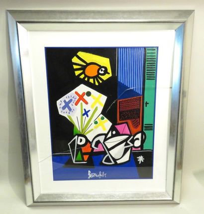 Jean-Luc BEAUFILS (né en 1953). Nature morte...