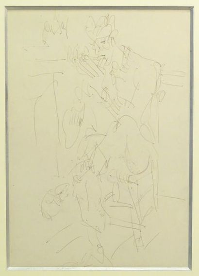 GEN PAUL (1895-1975). L'homme à l'harmonica....
