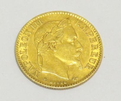 Pièce en or de 10 Francs 'Napoléon III-tête...