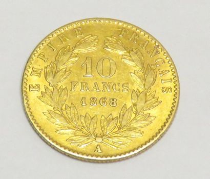 Pièce en or de 10 Francs 'Napoléon III-tête...