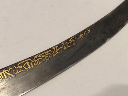 Sabre ottoman, garde en fer, poignée en bois,...