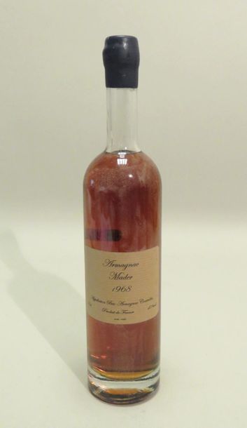 Armagnac mader, millésime 1968. 1 Flacon...