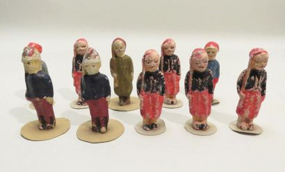 Suite de dix soldats du Second Empire en...