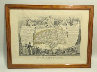 DéPARTEMENT DE LA SEINE INFéRIEURE. Lithographie...