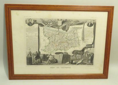 DéPARTEMENT DU CALVADOS. Lithographie en...