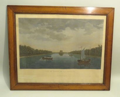 D'après DEMARTRAIS. Vue Du Bassin De La Villette....