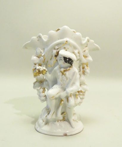 Vase de mariage en porcelaine de Paris. 18...