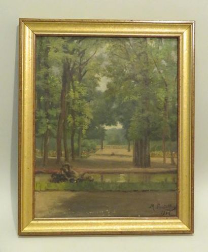 M.BOUTEILLER. Vue du Parc du Château de Versailles,...