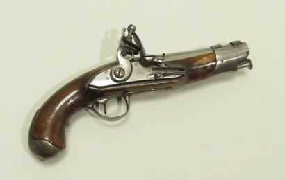 Pistolet de Maréchaussée modèle 1777 à silex.
Canon...