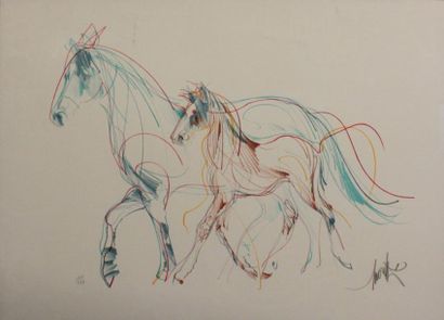 Raymond MORETTI (1931-2005)
Jument et son...