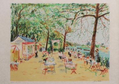 Serge BELLONI (1925-2005)
Guinguette en bord...